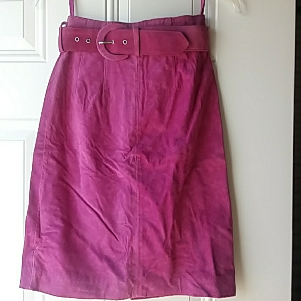 Wilson leather  skirt with belt